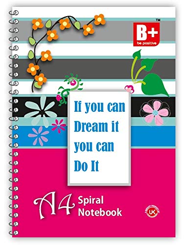 B+ Be Positive Spiral Notebook (A4 Size, 400 Pages) Ruled