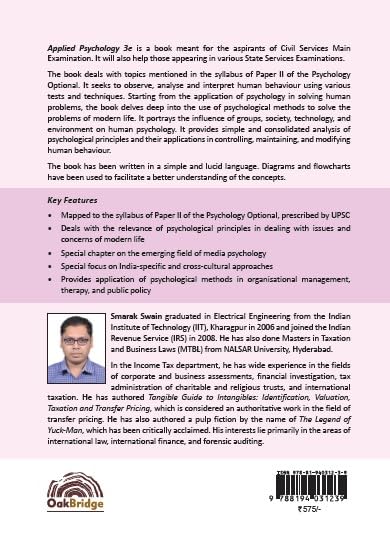 OakBridge Applied Psychology for UPSC By Smarak Swain [English Medium]
