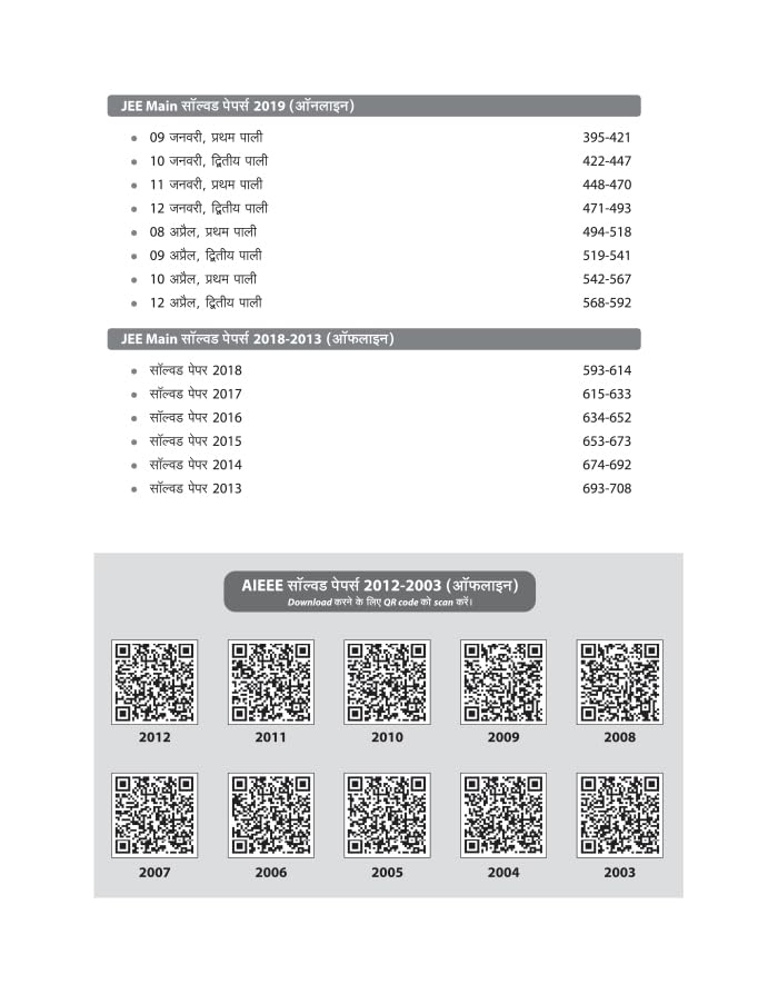 Arihant - JEE Main (Online+Offline) 21 Years Solved Papers (2003–2023) Hindi Medium