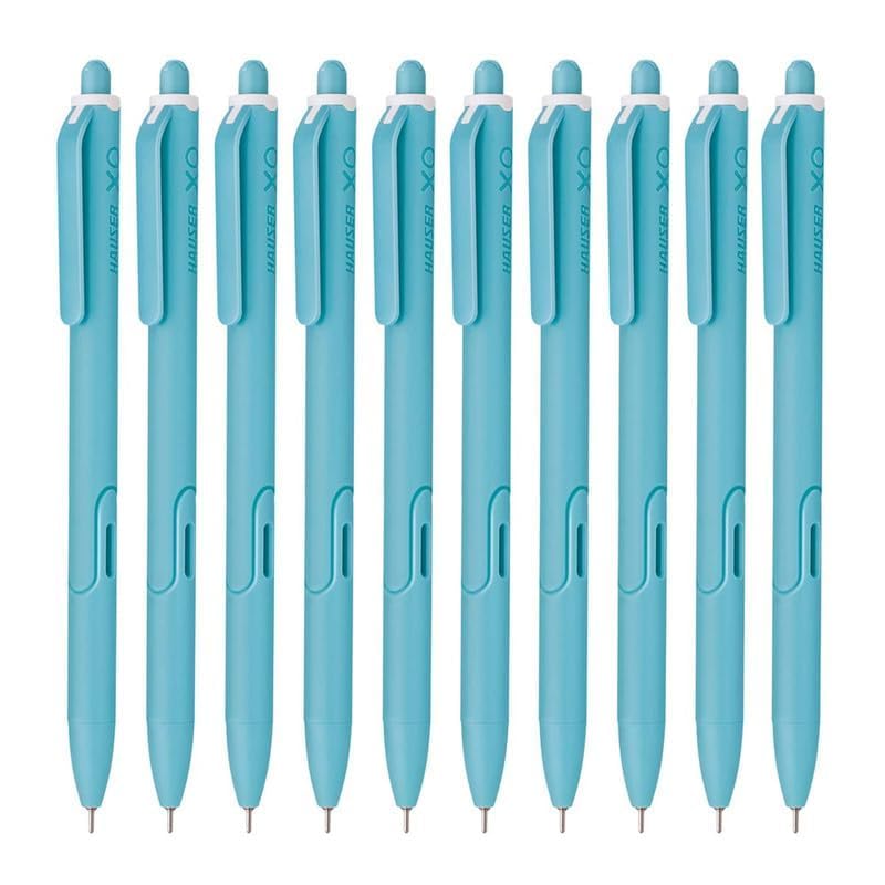Hauser XO RT Retractable Ball Pens – Set of 10, Blue Ink