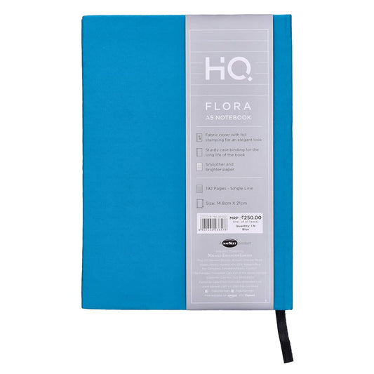 Navneet HQ Flora A5 Notebook – 14.8 × 21 cm, 192 Pages | Single Line