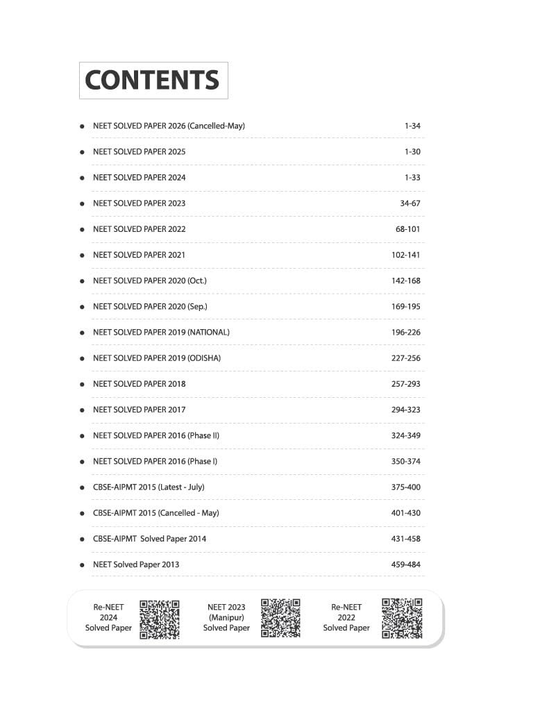 Arihant 32 Original Papers NEET UG (All Papers from Last 19 Years 2026 to 2008) (English Medium)