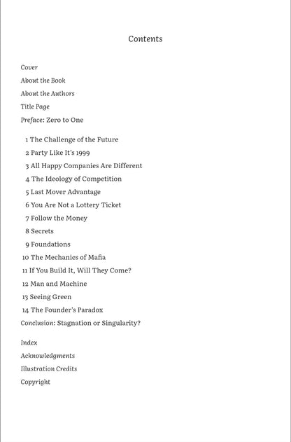 Zero to One by Peter Thiel, English Novel