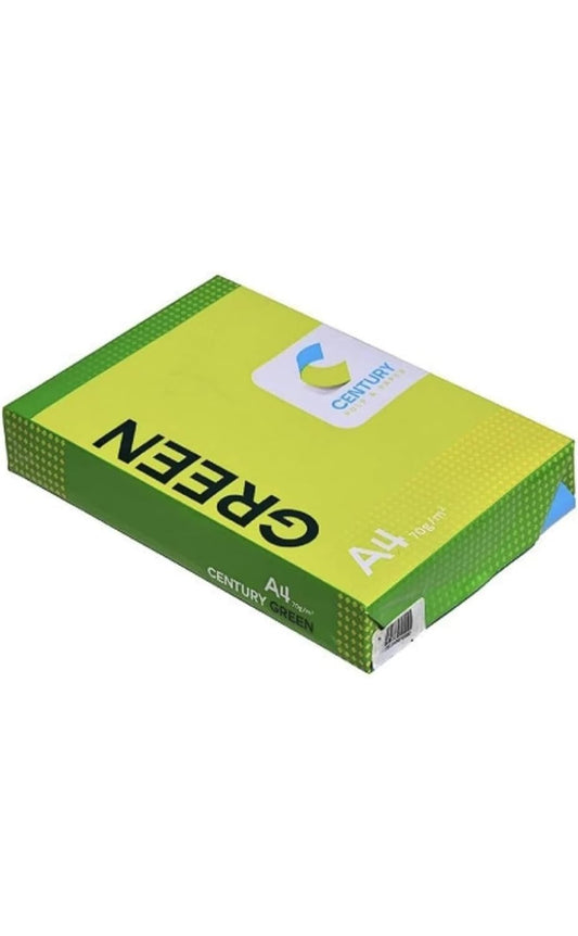 Century Green Copier Paper – A4 Size | 70 GSM | 500 Sheets