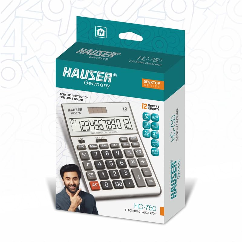 Hauser Germany HC-750 Electronic Calculator – Reliable Desk Calculator