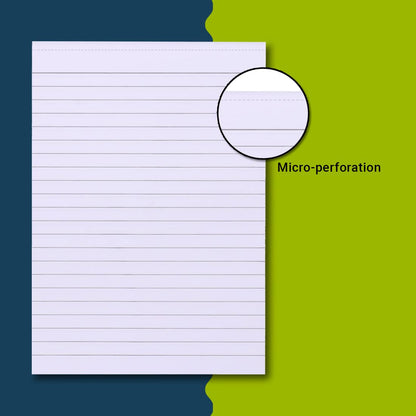 Youva Writing Pad 1 No – 14 × 21.5 cm (1/8 Size), 80 Pages | Single Line