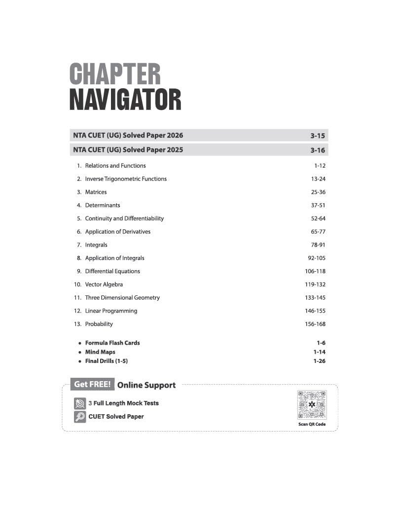 Arihant CUET UG Mathematics Chapterwise Notes & Question Bank For 2027 Exam (English Medium)