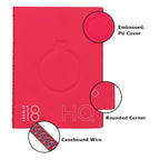 Navneet HQ A5 Spiral Diary Case Bound Notebook – Size (14.8 × 21 cm), 192 Pages | Single Line