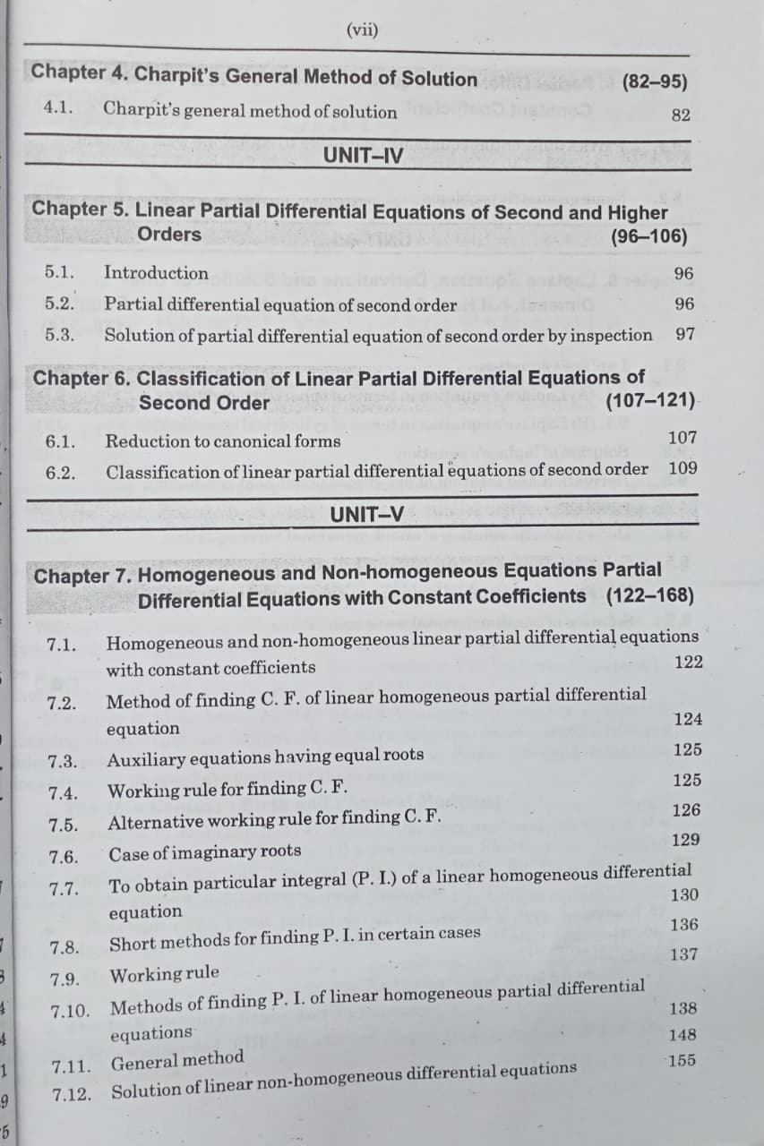 Shree Shiksha Partial Differential Equations BSC 2nd year By H.K. pathak (English Medium)