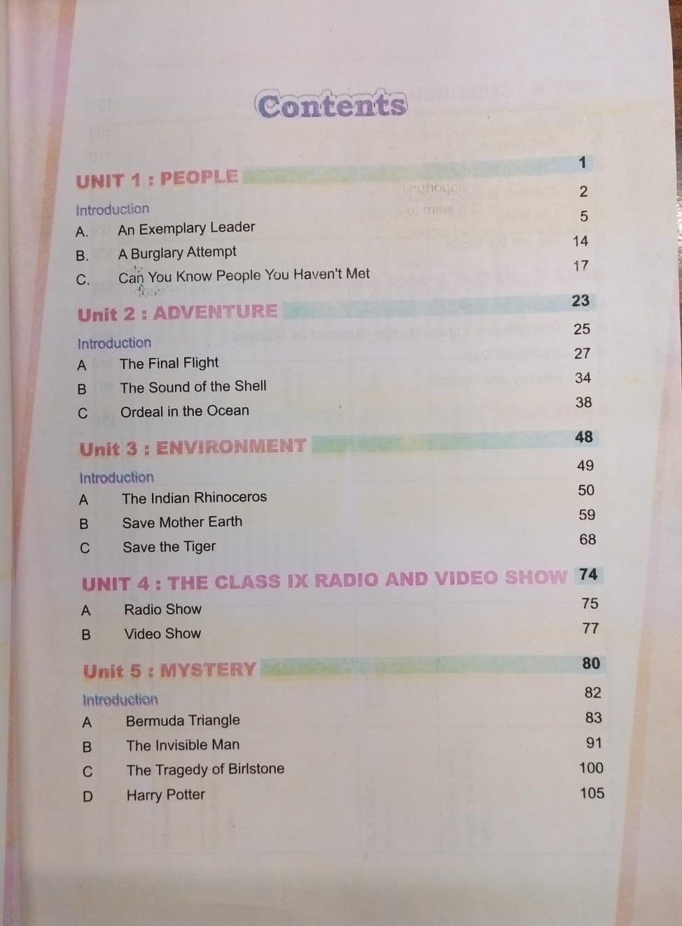 CBSE Main Course Book : English Course Communicative Class 9th