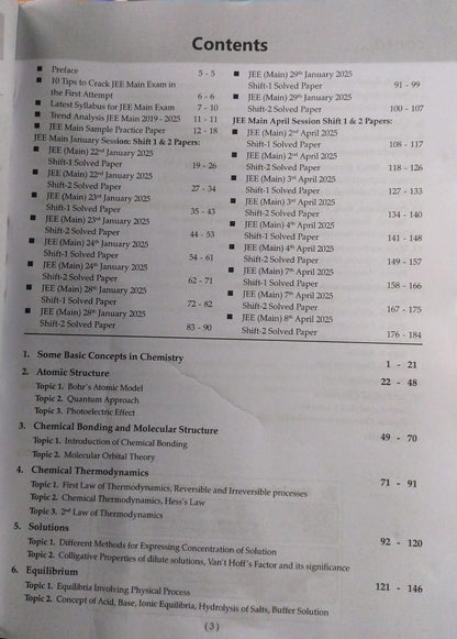 Oswaal JEE Main Chemistry 183 Solved Papers [English]