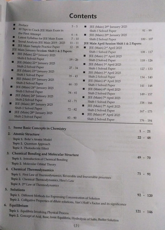 Oswaal JEE Main Chemistry 183 Solved Papers [English]