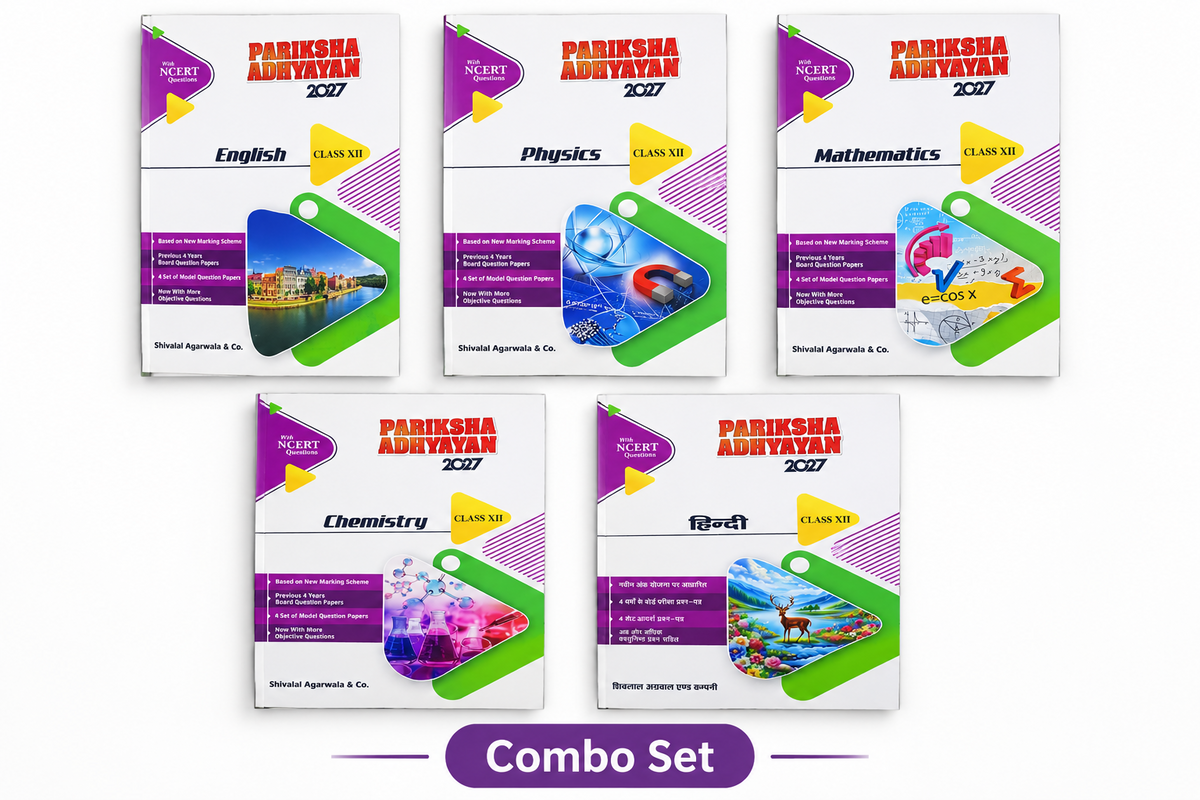 Pariksha Adhyayan Class 12 Combo Set 2027 (English, Physics, Mathematics, Chemistry & Hindi) (PCM) (English Medium)