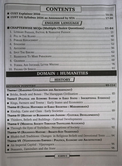Kiran CUET (UG) 2026 Humanities 3 Guide [English Medium]