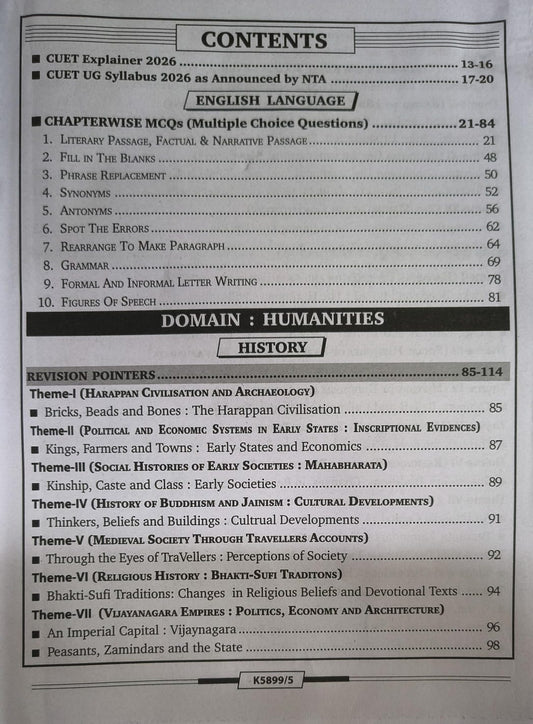 Kiran CUET (UG) 2026 Humanities 3 Guide [English Medium]