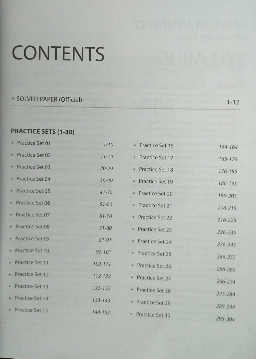 Arihant Indian Navy Artificer Apprentice (AA) Recruitment Exam – 30 Practice Sets [English]