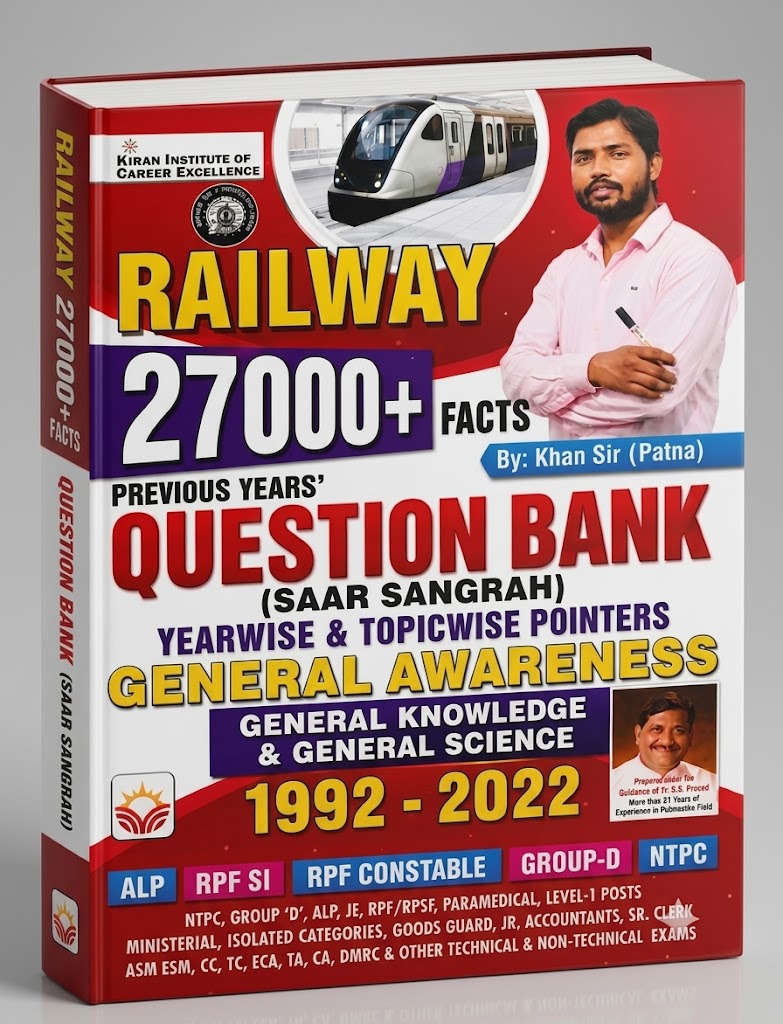 Railway 27000+ Facts PYQs Question Bank GK & GS (English Medium)