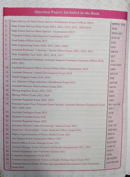 ExamPedia MPPSC PYQs General Studies Part-A | MPPSC Pre & Various Examinations | 5000+ Objective Questions (English Medium)