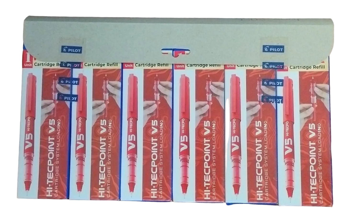 Pilot Hi-Tecpoint V7 Cartridge System Pure Liquid Ink Pen Set of 6 Green | Smooth Roller Pen