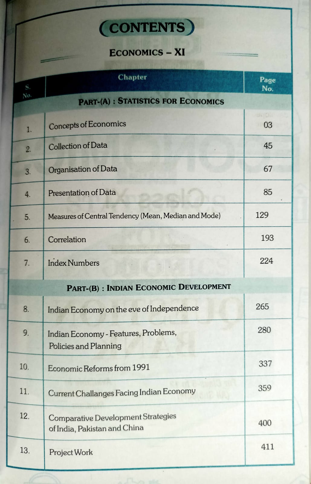 GBI Publication Economics Book for Class 11 By B.K Kumawat (English Medium)