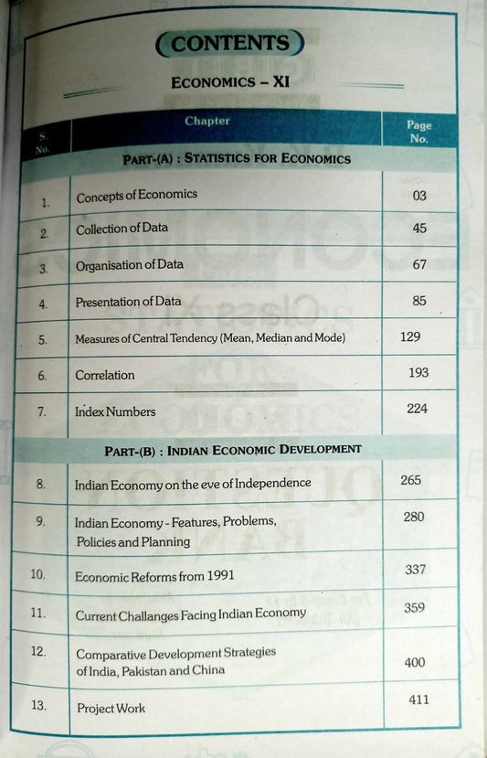 GBI Publication Economics Book for Class 11 By B.K Kumawat (English Medium)