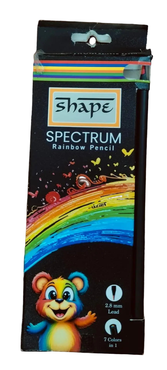 Shape Spectrum Rainbow Pencil – Multicolor Writing Pencil (Pack of 10)