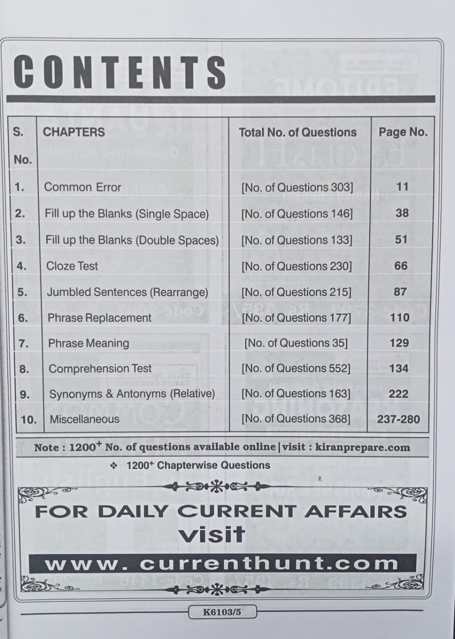 Kiran Bank PO English Chapterwise Solved Papers 2018–2025 (English Medium)