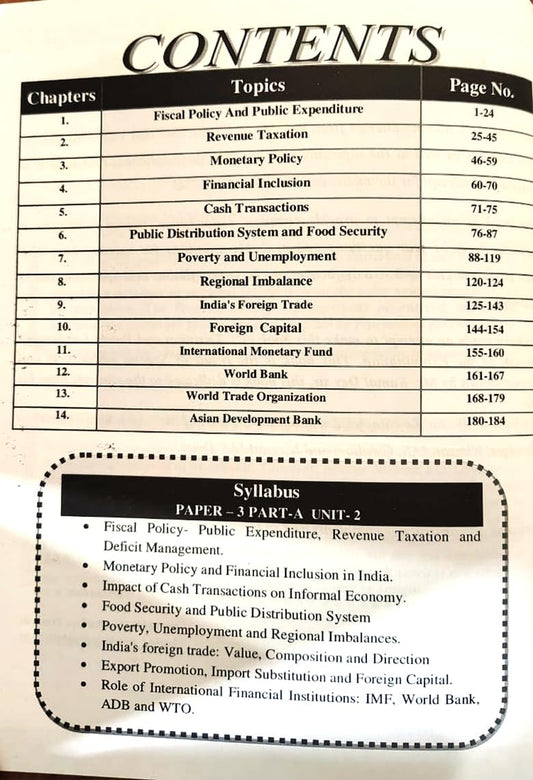 Nirman IAS Economics Taxation and Policy Landscape Book, Paper-3, Part-A, Unit-2