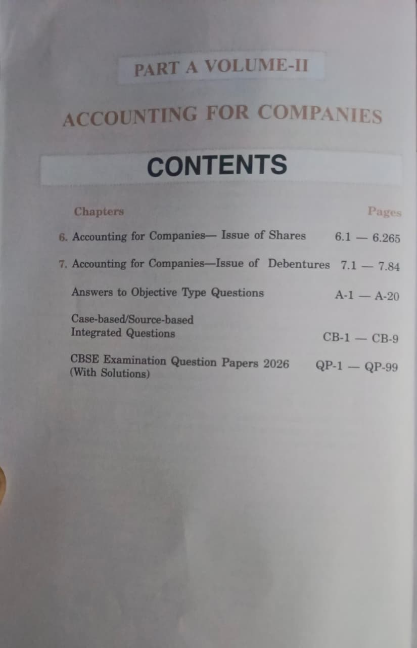 APC Books Accountancy Class 12 Part A Volume 2 Accounting for Companies Edition 2027 (English Medium)