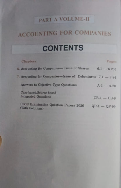 APC Books Accountancy Class 12 Part A Volume 2 Accounting for Companies Edition 2027 (English Medium)