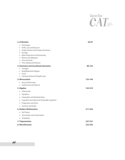 Arihant Face to Face CAT | 26 Years Solved Papers (1999–2024) | English Medium