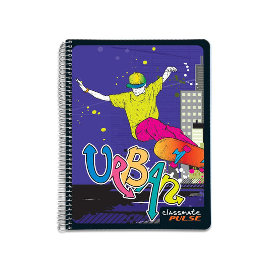 Classmate Pulse 6 Subject Spiral Notebook – 302 Pages, Ruled,