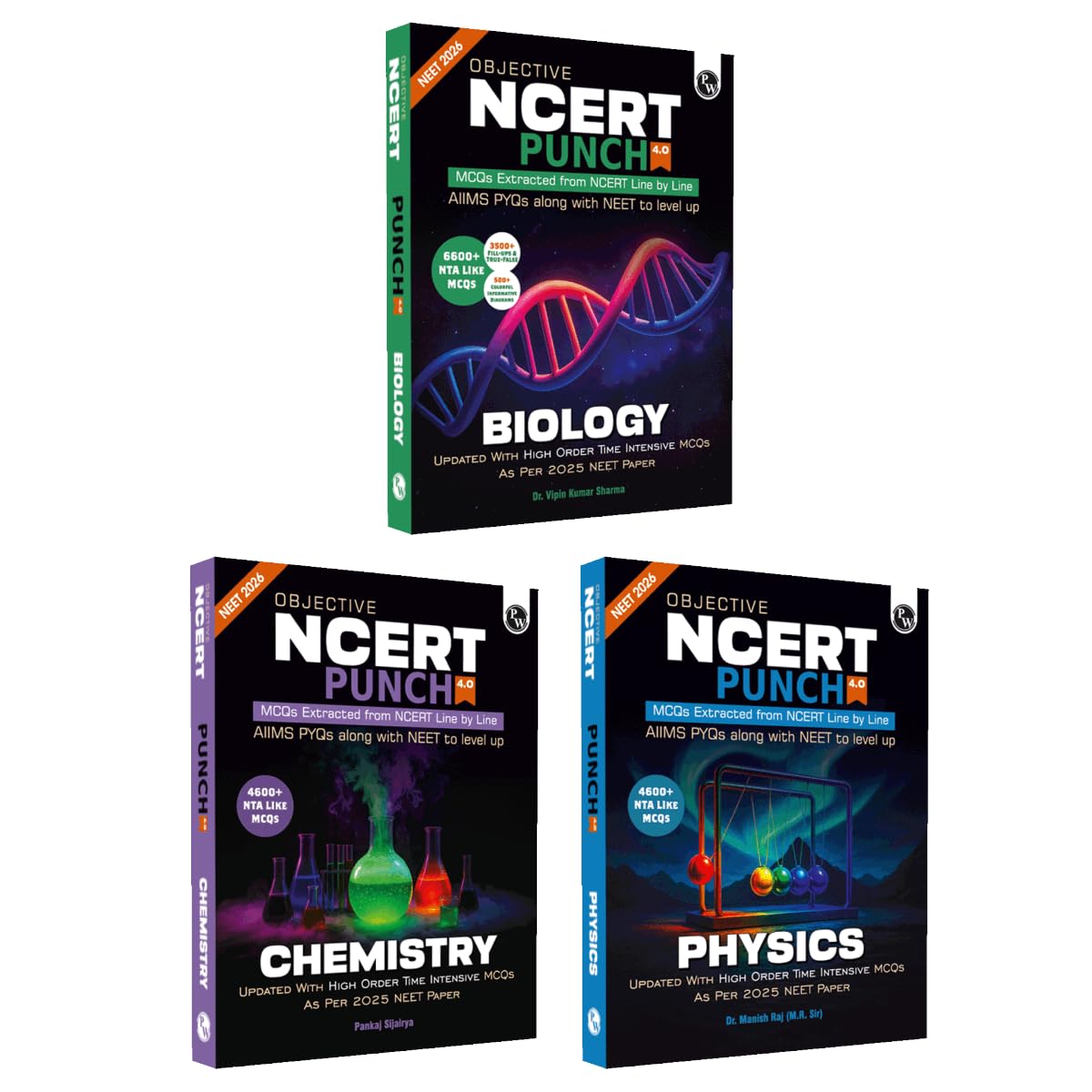 PW NCERT Punch 4.0 Combo – Physics, Chemistry, Biology | Objective Set for NEET 2026
