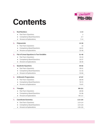 Arihant Checkmate PYQs + CBQs Mathematics (Standard) Class 10 | Updated Edition 2026