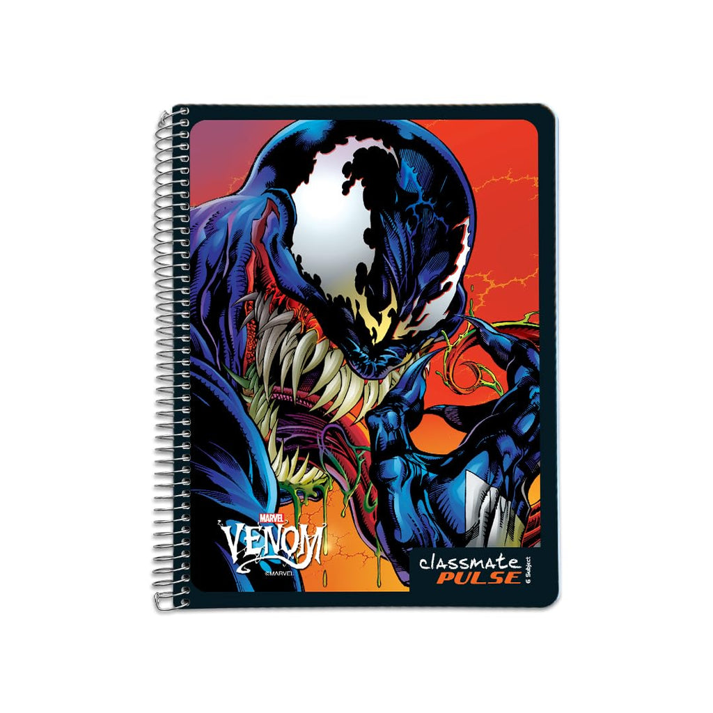Classmate Pulse 6-Subject Spiral Notebook – 252 Pages, Ruled, Premium Spiral Bound