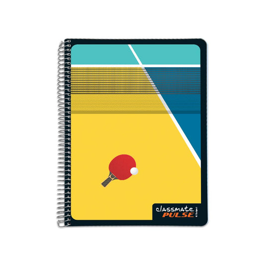 Classmate Pulse 6-Subject Spiral Notebook – 400 Pages, Premium Unruled