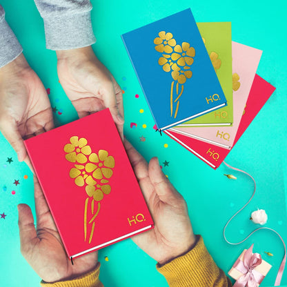Navneet HQ Flora A5 Notebook – 14.8 × 21 cm, 192 Pages | Single Line