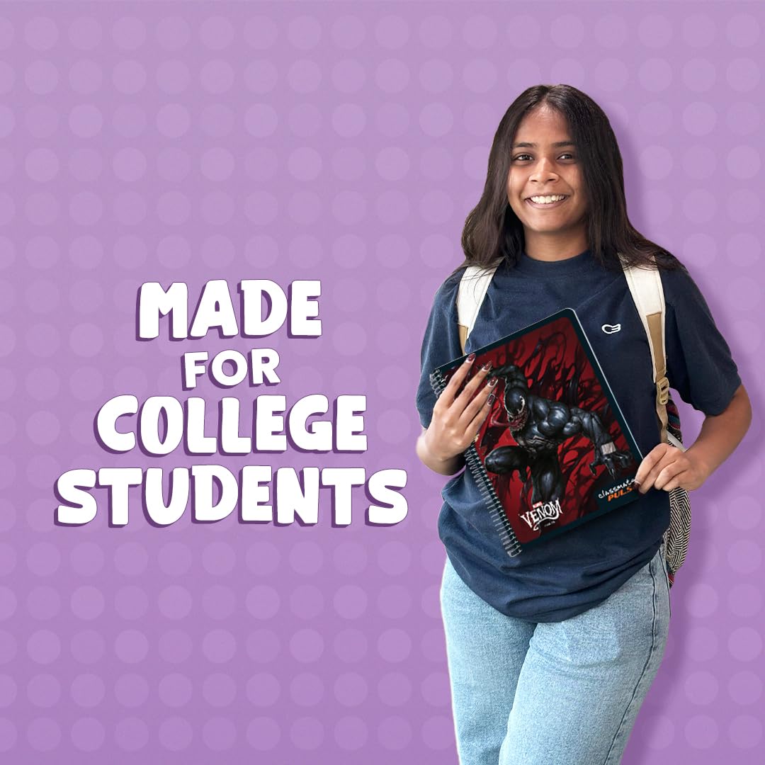 Classmate Pulse 6-Subject Spiral Notebook – 252 Pages, Ruled, Premium Spiral Bound