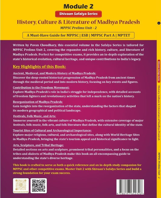 Shivaan MPPSC Prelims Unit 2 History, Culture & Literature of Madhya Pradesh (English)