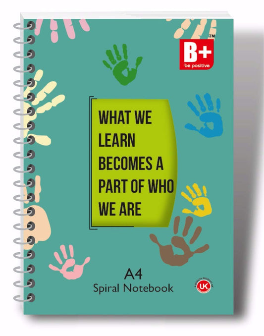 B+ Be Positive Spiral Notebook (A4 Size, 300 Pages) Ruled