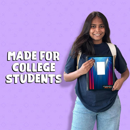 Classmate Pulse 6-Subject Spiral Notebook – 400 Pages, Ruled, Spiral Bound