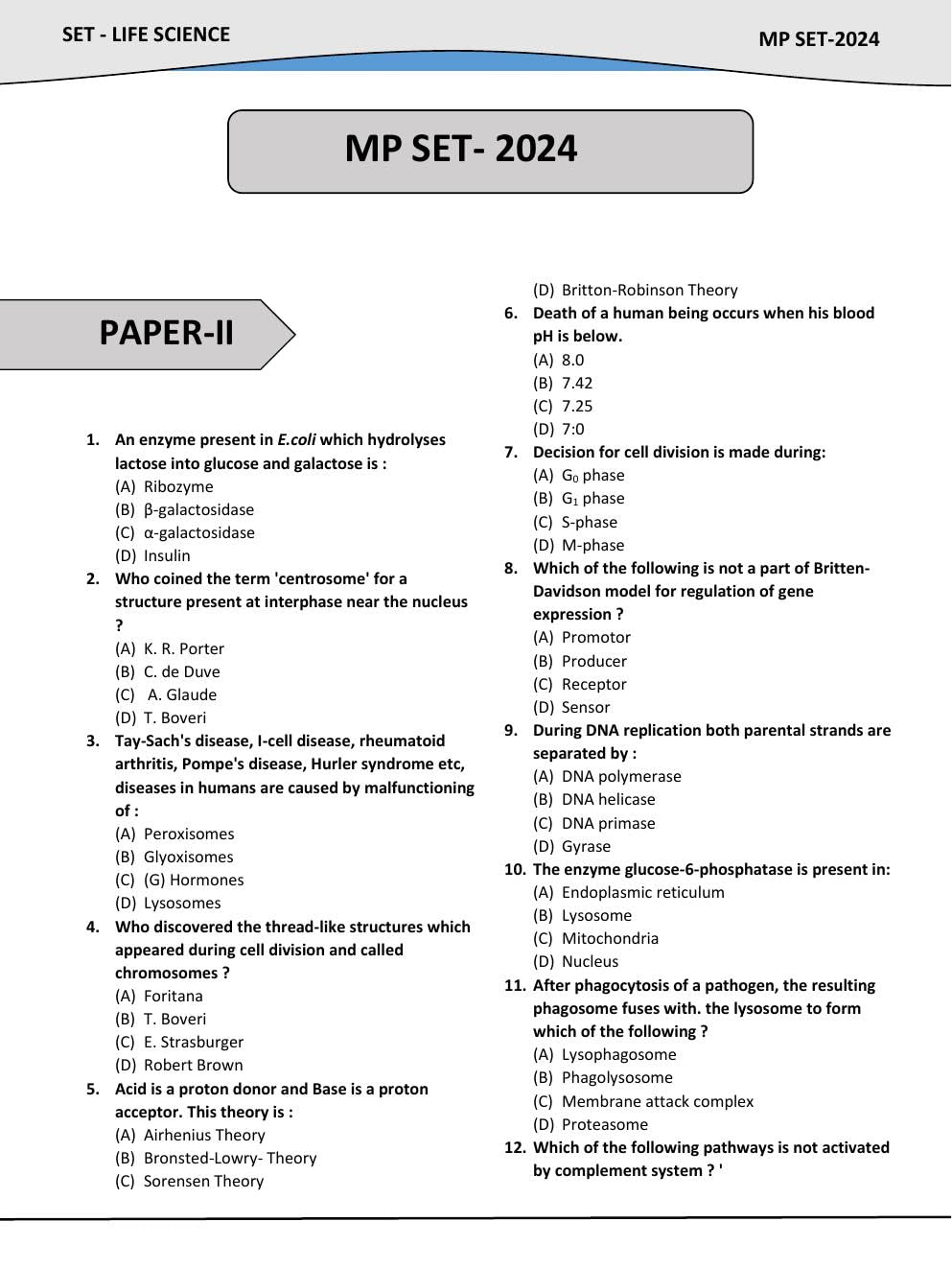 Pardo - SET Life Science 2026 Previous Year Solved Papers (2025–2011) 2nd Edition | English Medium
