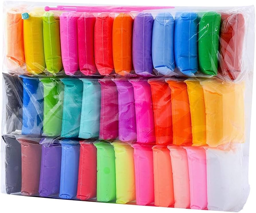 Clay Super Light Toys 36 Colours | Soft & Lightweight Modelling Clay