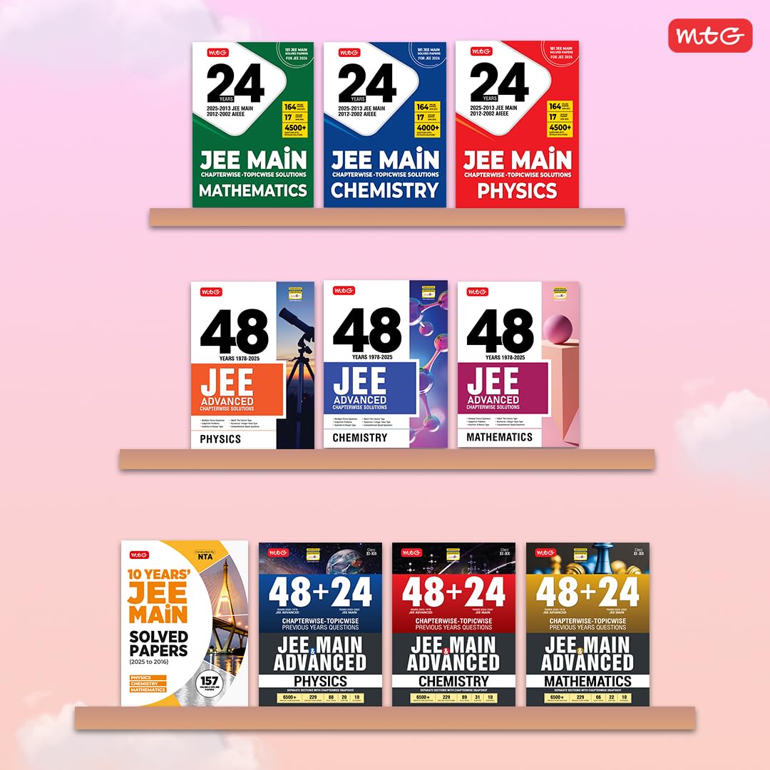 MTG 48+24 Years Mathematics JEE Main & JEE Advanced (Class 11-12) Chapterwise-Topicwise Previous Years Solved Papers [English]