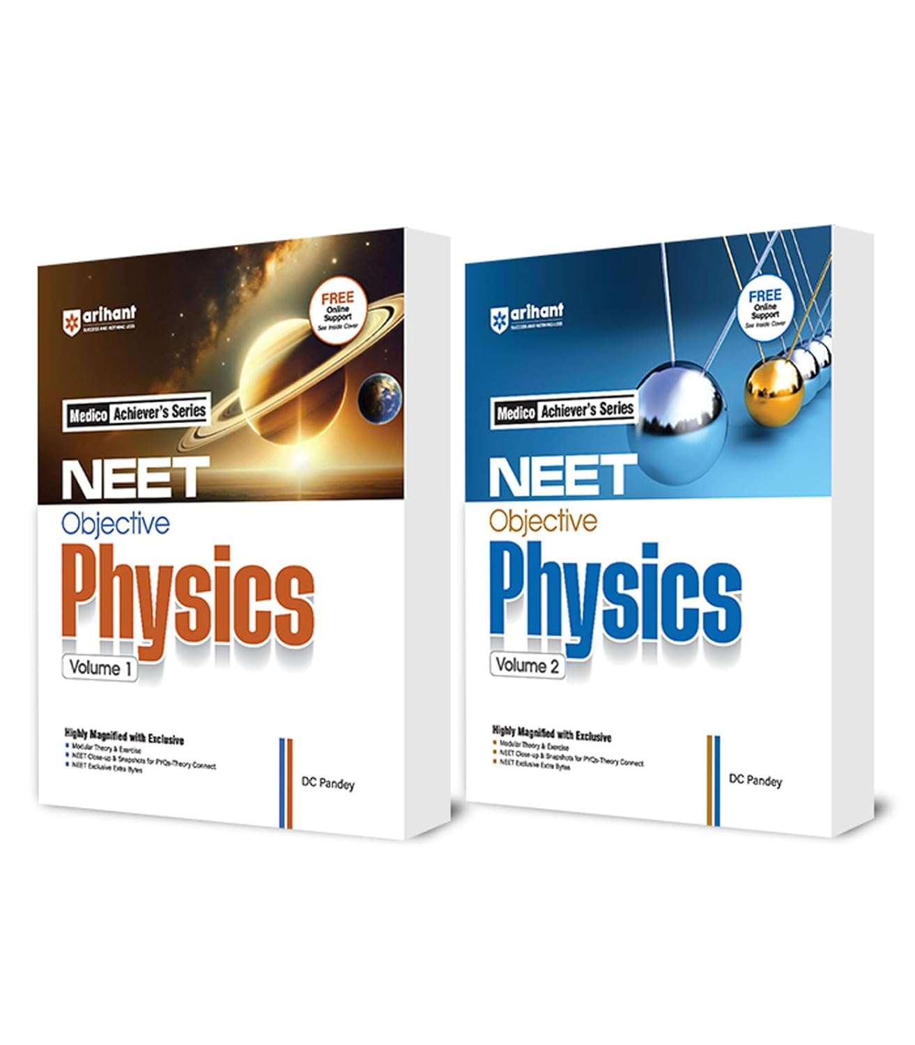 Arihant NEET Physics Vol 1 & 2 by DC Pandey – 2025 Edition | Medico Achiever’s Series