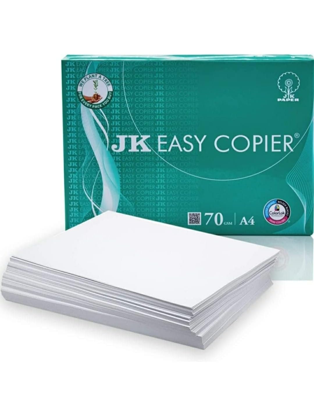 JK (Green) Easy Copier Paper | A4 Size | 70 GSM | 500 Sheets