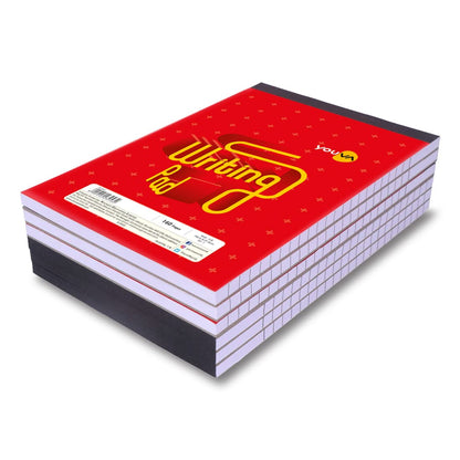 Youva Writing Pad No. 0 – 10.5 × 14 cm (1/16 Size), 160 Pages | Compact Ruled