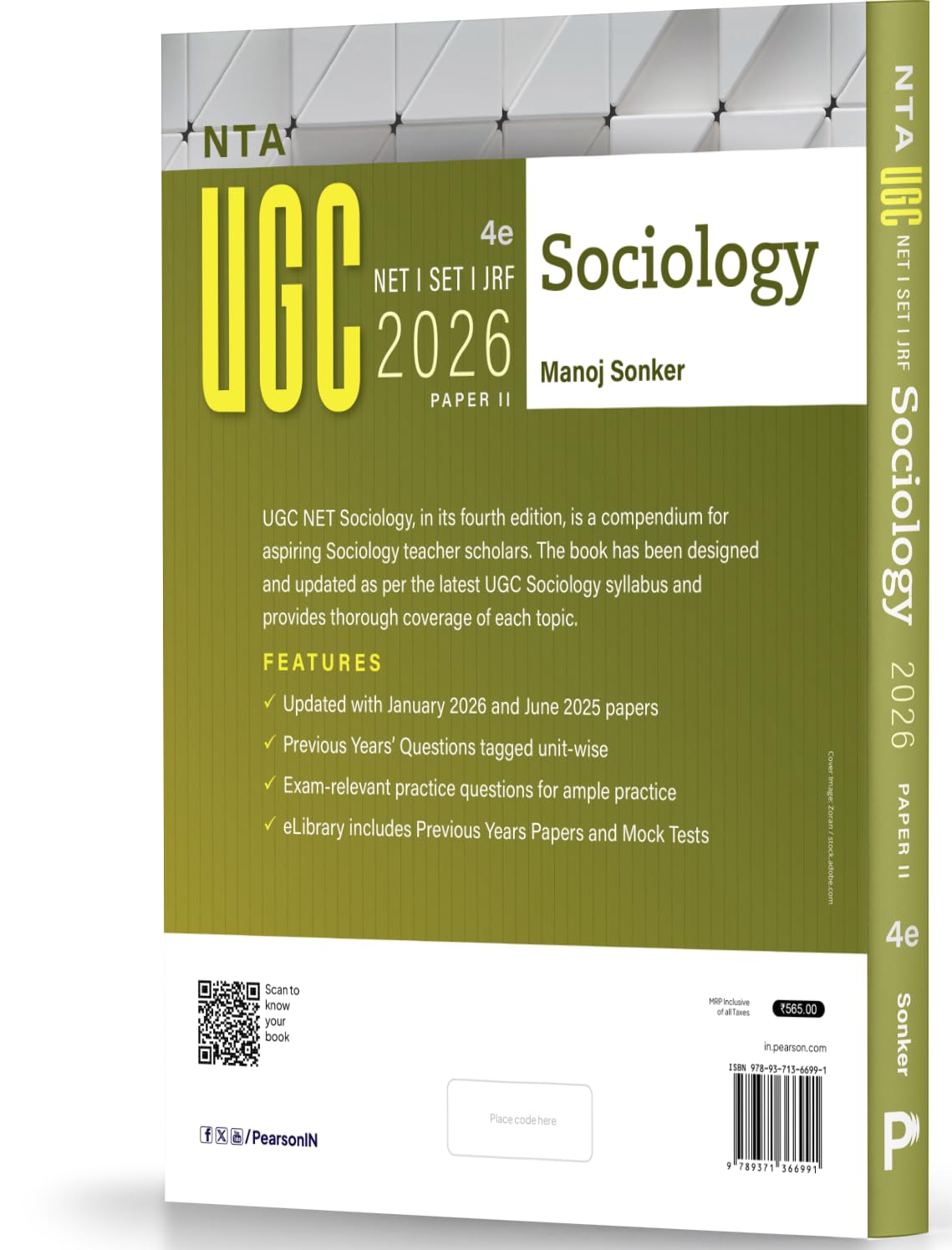 Pearson NTA UGC NET / SET / JRF Sociology Paper II 2026 (4th Edition) Manoj Sonker