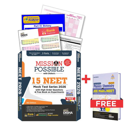 Disha Mission Possible with Disha's 15 NEET Mock Test Series 2026 (4th Edition) English Medium