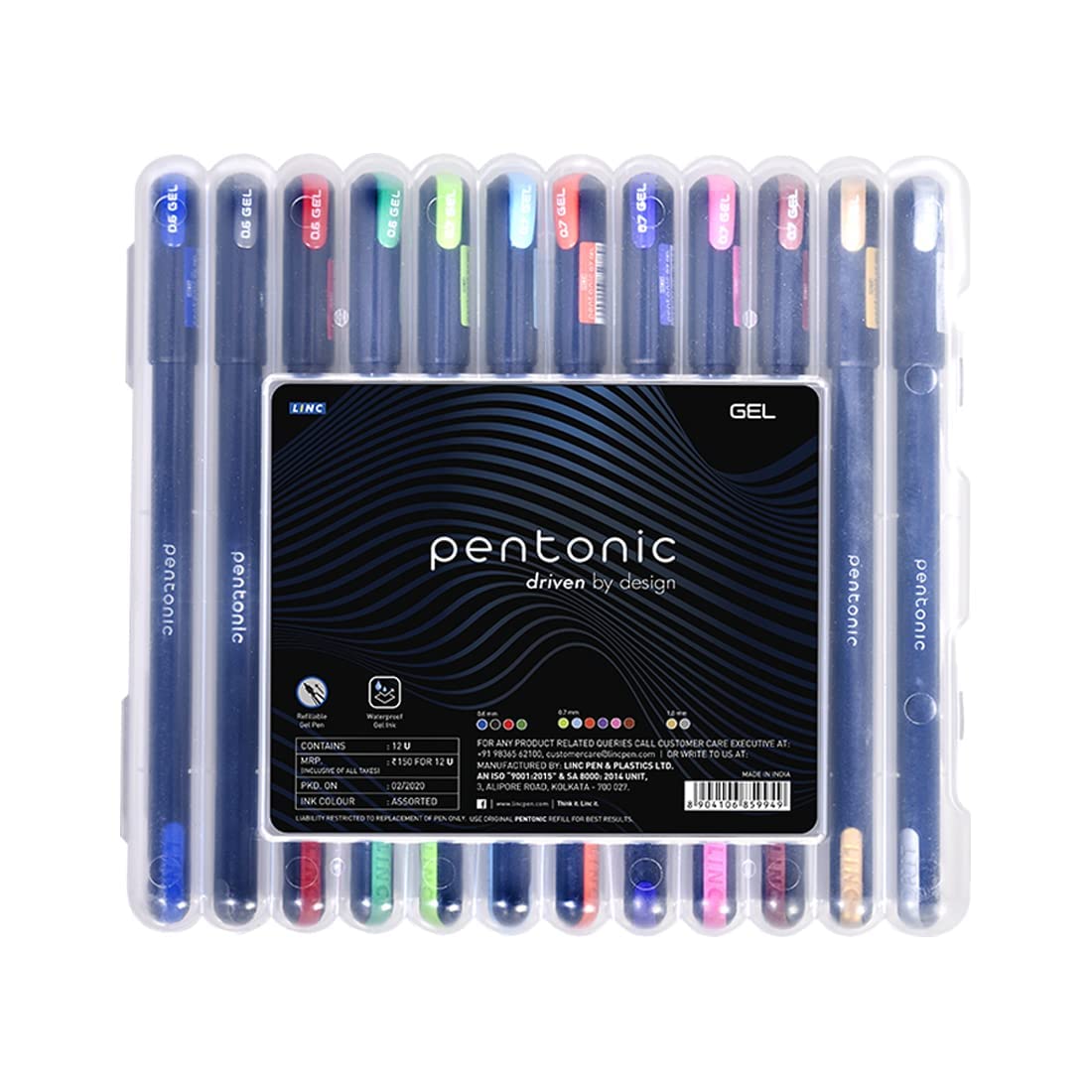Pentonic Gel Pens 12 Units | Smooth & Fast Writing Gel Pens
